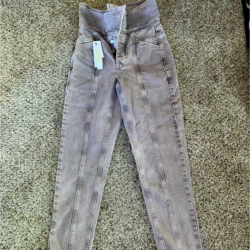 Topshop High Waisted Tapered Leg Jeans